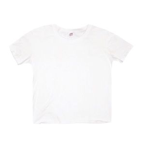 HANES Women's White Short Sleeve Shirt Medium